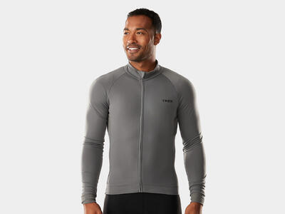 TREK Dres zateplený, dlouhý rukáv Circuit Thermal Long Sleeve Cycling Jersey - šedý XL, XL - 1