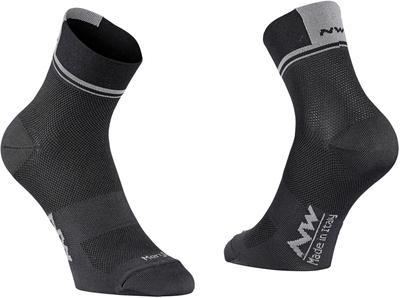 NW Ponožky Logo 2 Socks Black/Grey - S, S