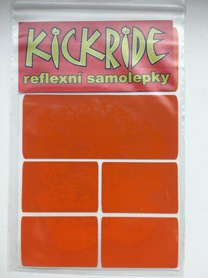 KICKRIDE Reflexní samolepka - oranžová