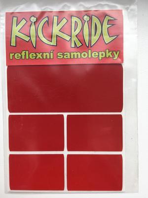 KICKRIDE Reflexní samolepka - červená