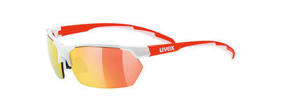UVEX Brýle Sportstyle 114 White-Orange/Mirror Orange S3 + Orange S1 + Clear S0 (8316)