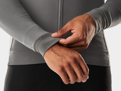 TREK Dres zateplený, dlouhý rukáv Circuit Thermal Long Sleeve Cycling Jersey - šedý XL, XL - 4